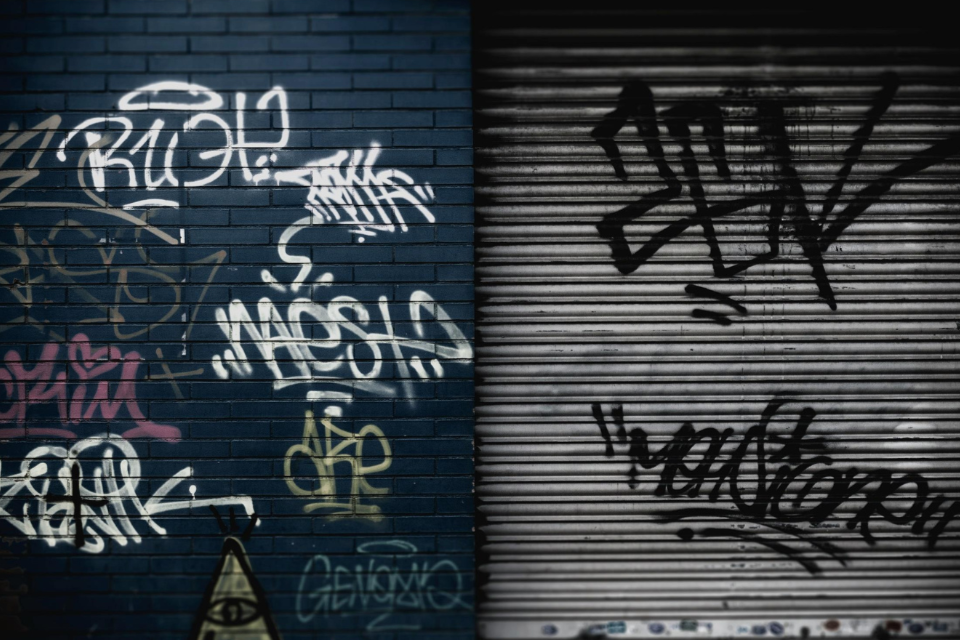 Graffiti art background for contact section