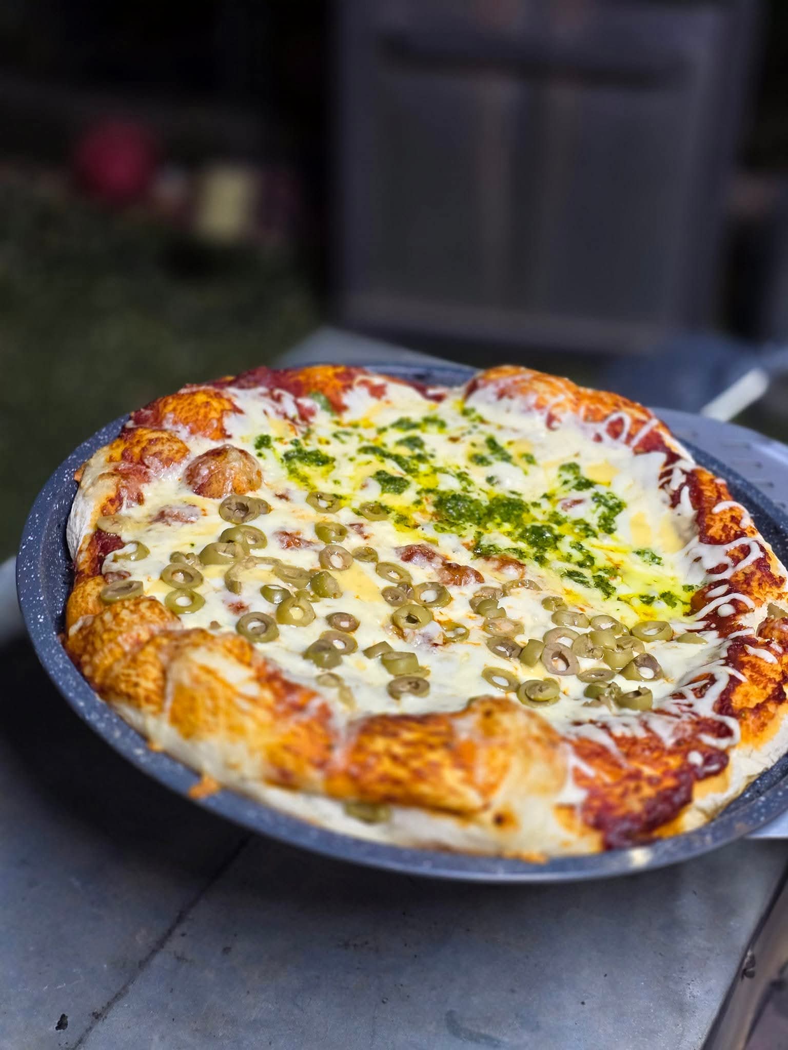 Cooking workshop participants smiling