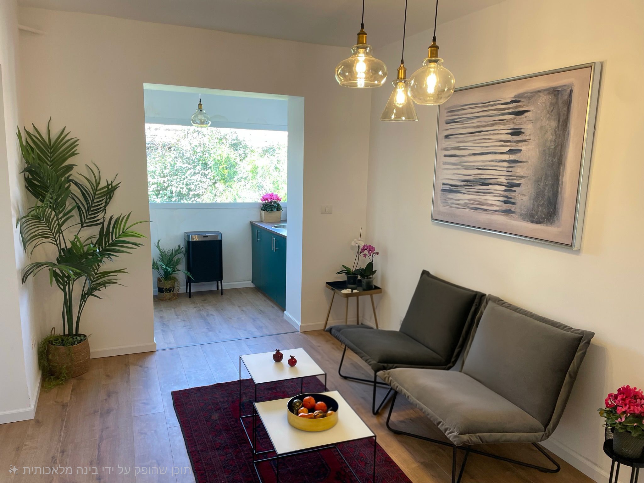 תמונה של חלל הקליניקה עם מנורות תקרה